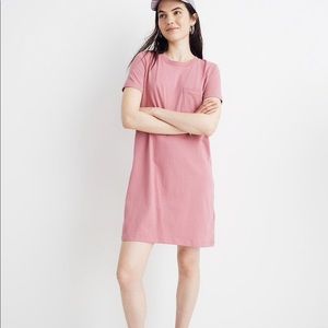 Madewell Tee Dress in autumn berry